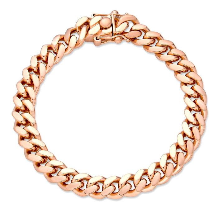 Miami Cuban Link Bracelet | 14k Rose Gold Vermeil 925 Sterling Silver