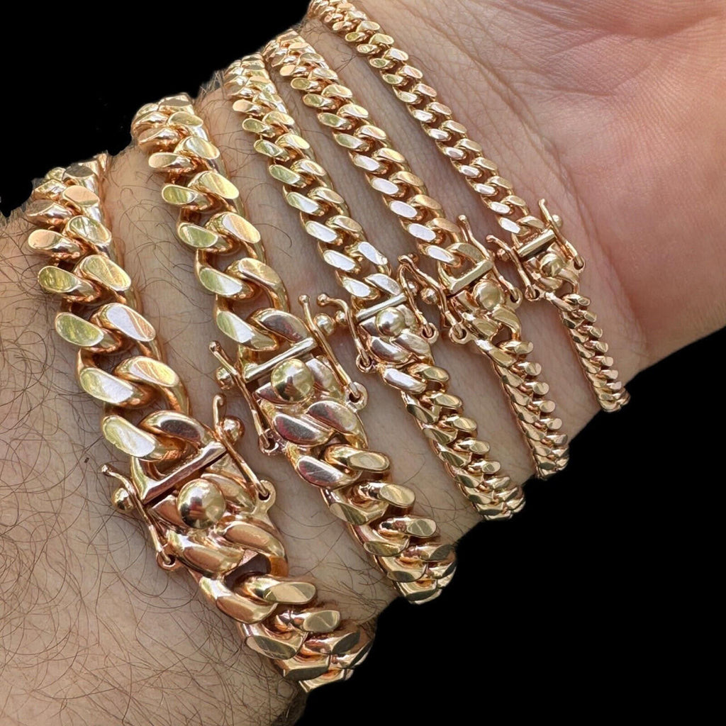 Miami Cuban Link Bracelet | 14k Rose Gold Vermeil 925 Sterling Silver
