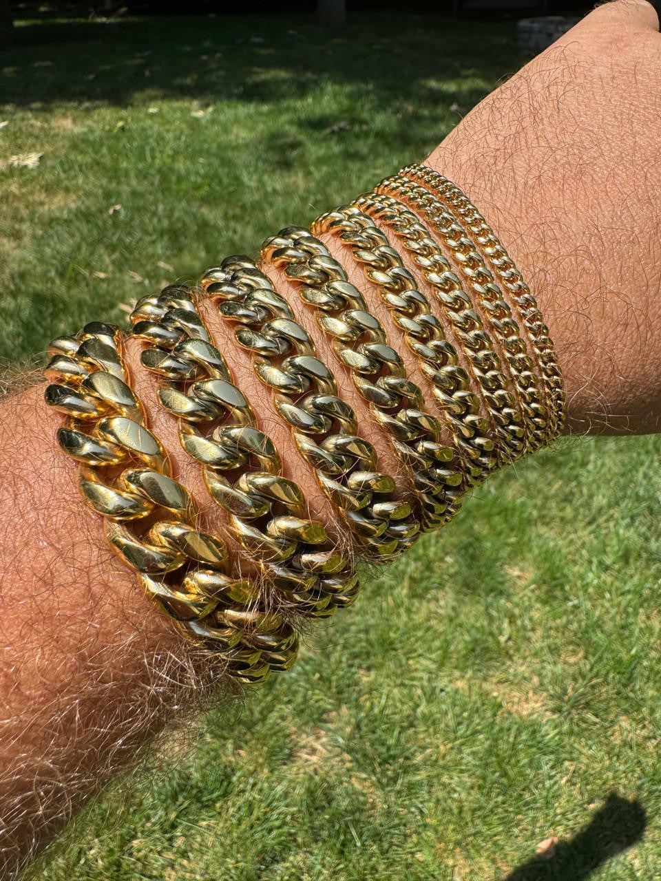 Miami Cuban Link Bracelet | 14k Yellow Gold Plated Stainless Steel