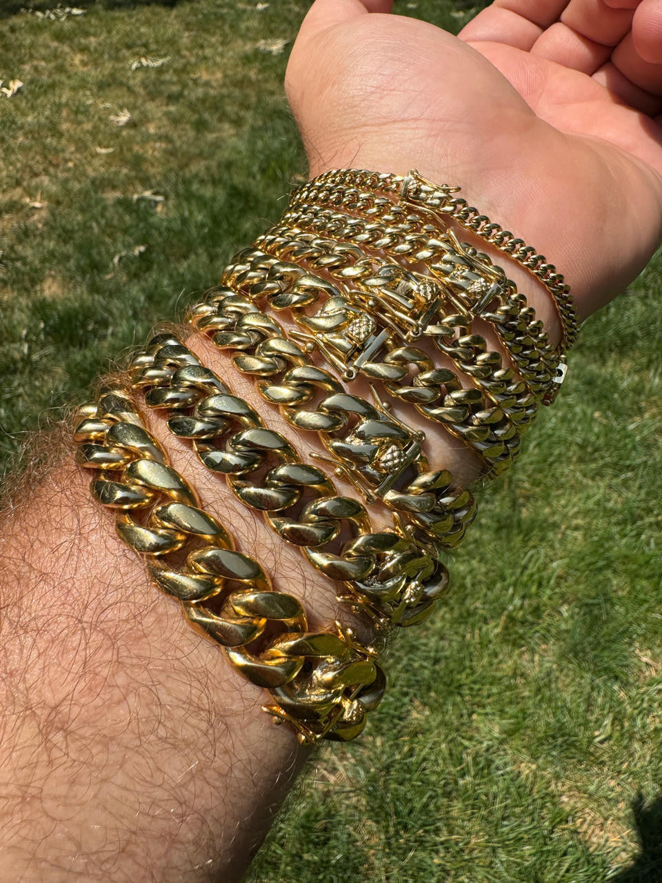 Miami Cuban Link Bracelet | 14k Yellow Gold Plated Stainless Steel