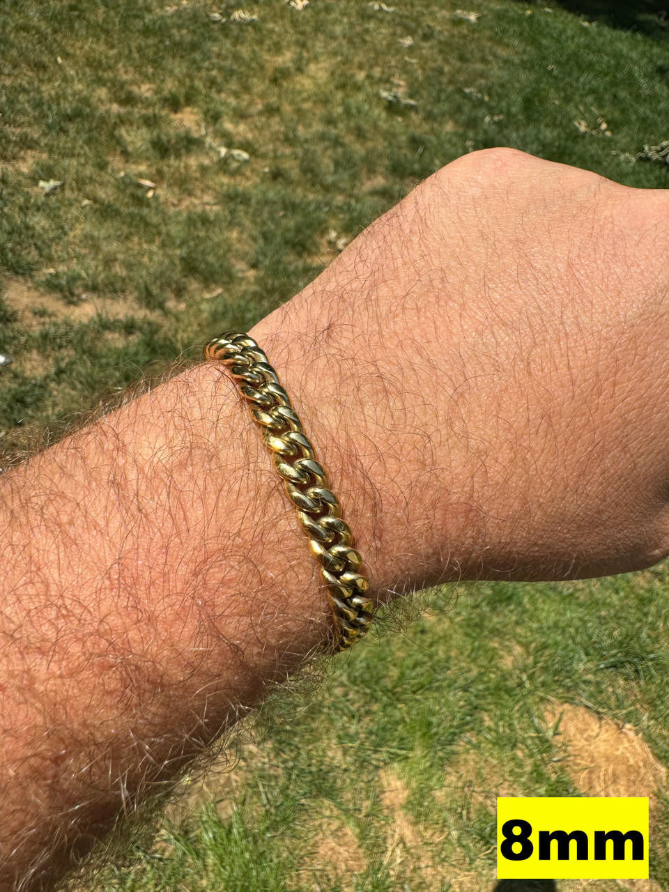 Miami Cuban Link Bracelet | 14k Yellow Gold Plated Stainless Steel