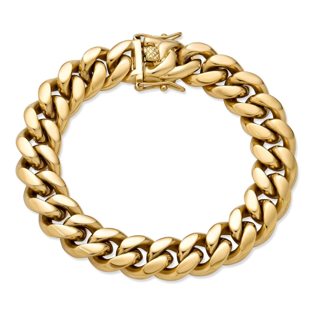Miami Cuban Link Bracelet | 14k Yellow Gold Plated Stainless Steel