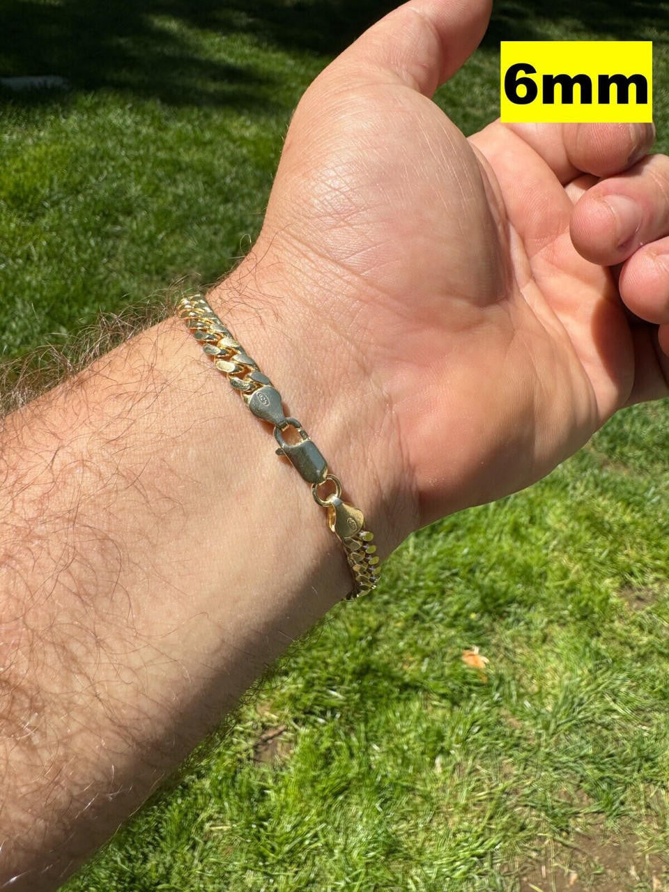 Miami Cuban Link Bracelet Lobster Clasp | 14k Gold Vermeil 925 Sterling Silver