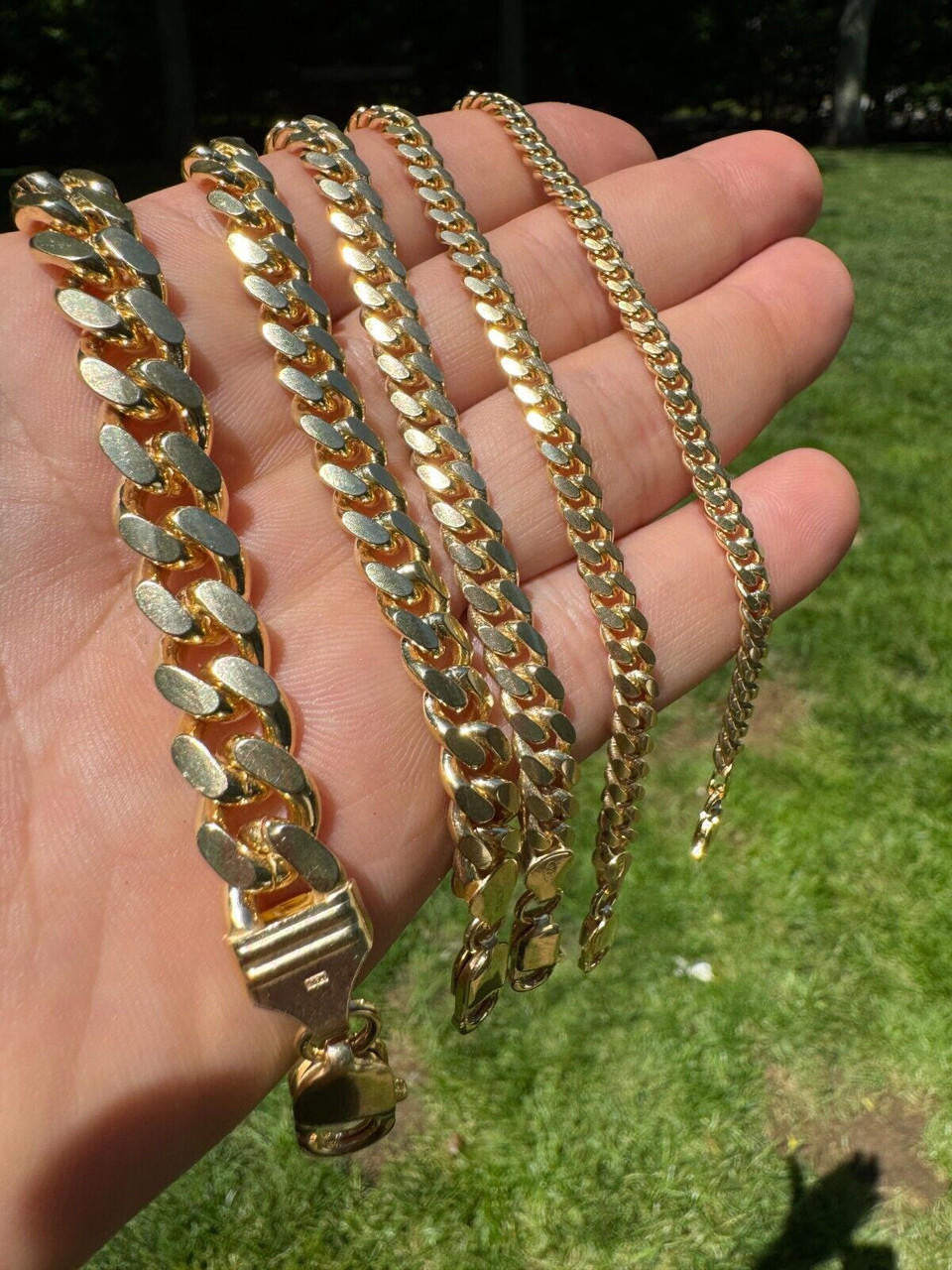 Miami Cuban Link Bracelet Lobster Clasp | 14k Gold Vermeil 925 Sterling Silver