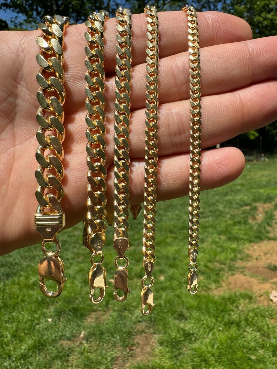 Miami Cuban Link Bracelet Lobster Clasp | 14k Gold Vermeil 925 Sterling Silver