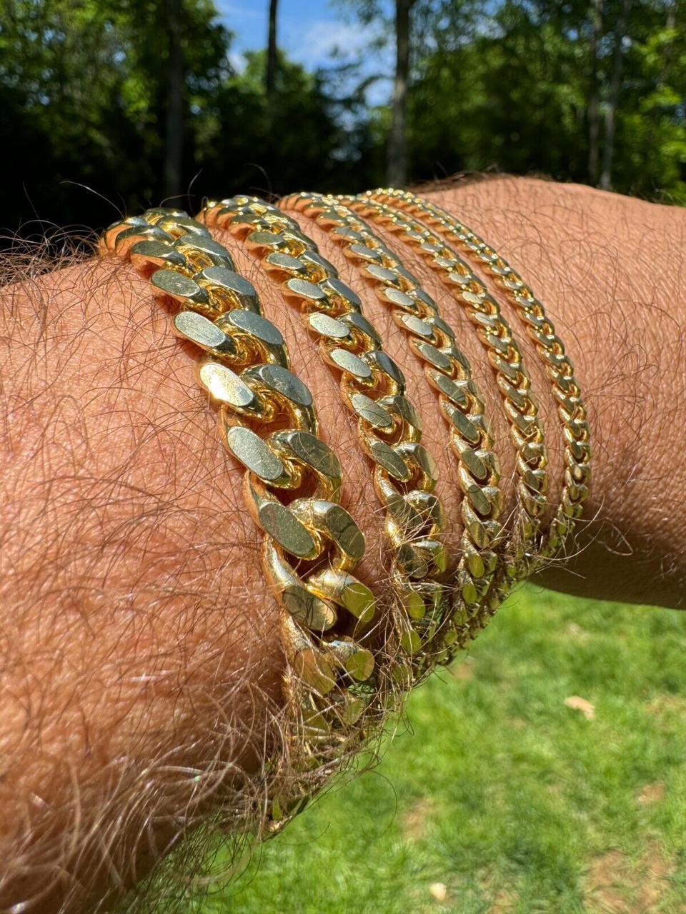 Miami Cuban Link Bracelet Lobster Clasp | 14k Gold Vermeil 925 Sterling Silver