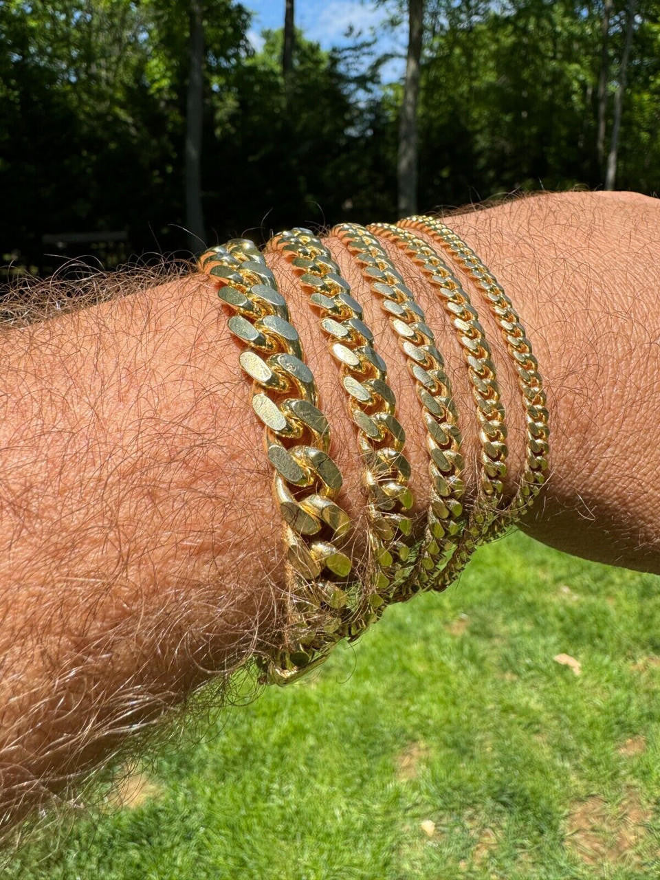 Miami Cuban Link Bracelet Lobster Clasp | 14k Gold Vermeil 925 Sterling Silver