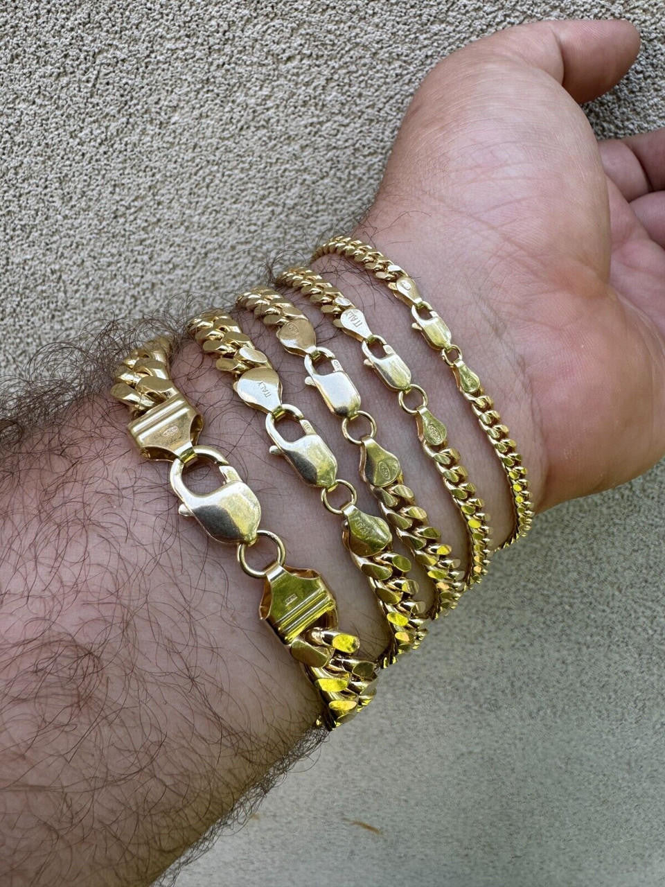 Miami Cuban Link Bracelet Lobster Clasp | 14k Gold Vermeil 925 Sterling Silver