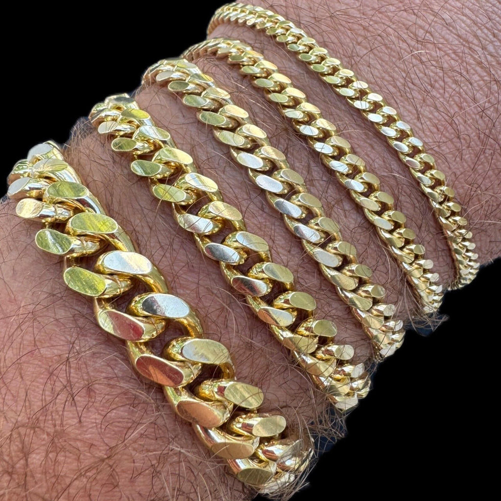 Miami Cuban Link Bracelet Lobster Clasp | 14k Gold Vermeil 925 Sterling Silver