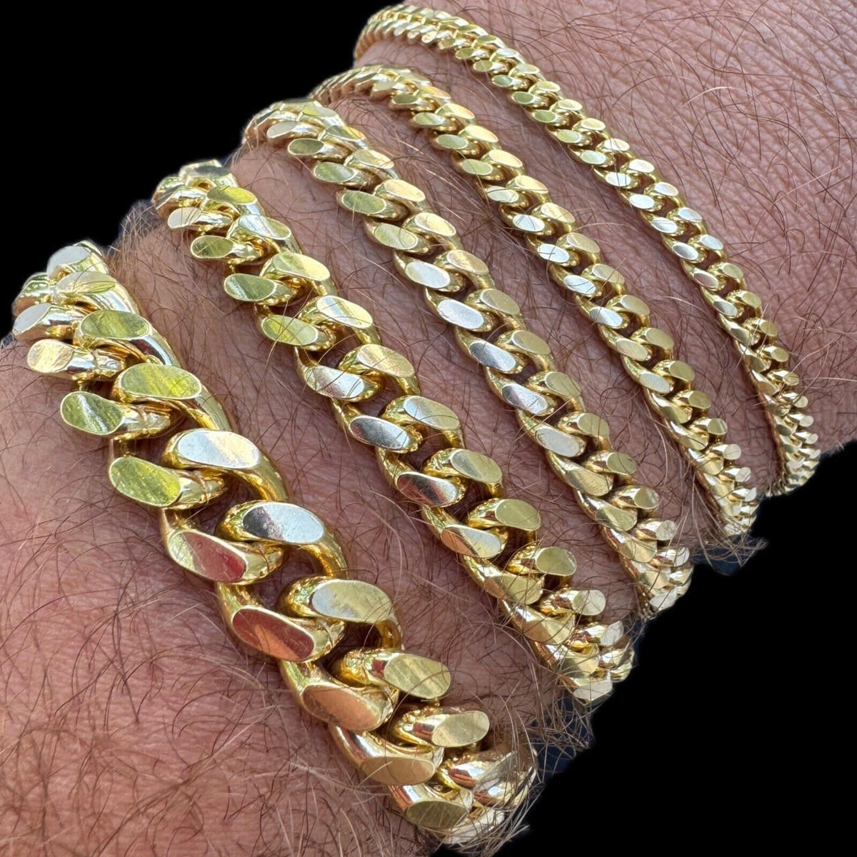 Miami Cuban Link Bracelet Lobster Clasp | 14k Gold Vermeil 925 Sterling Silver