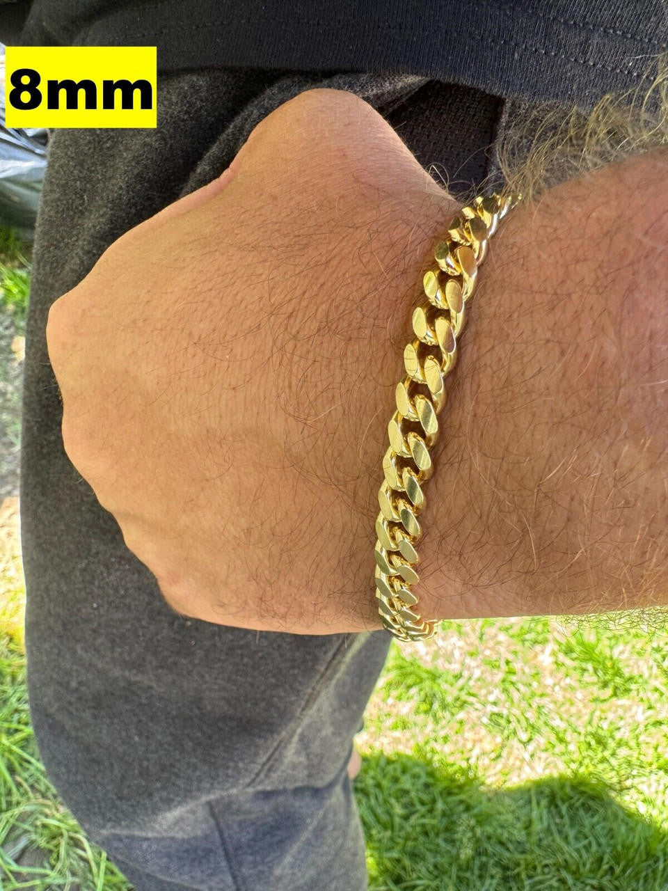 Miami Cuban Link Bracelet Lobster Clasp | 14k Gold Vermeil 925 Sterling Silver