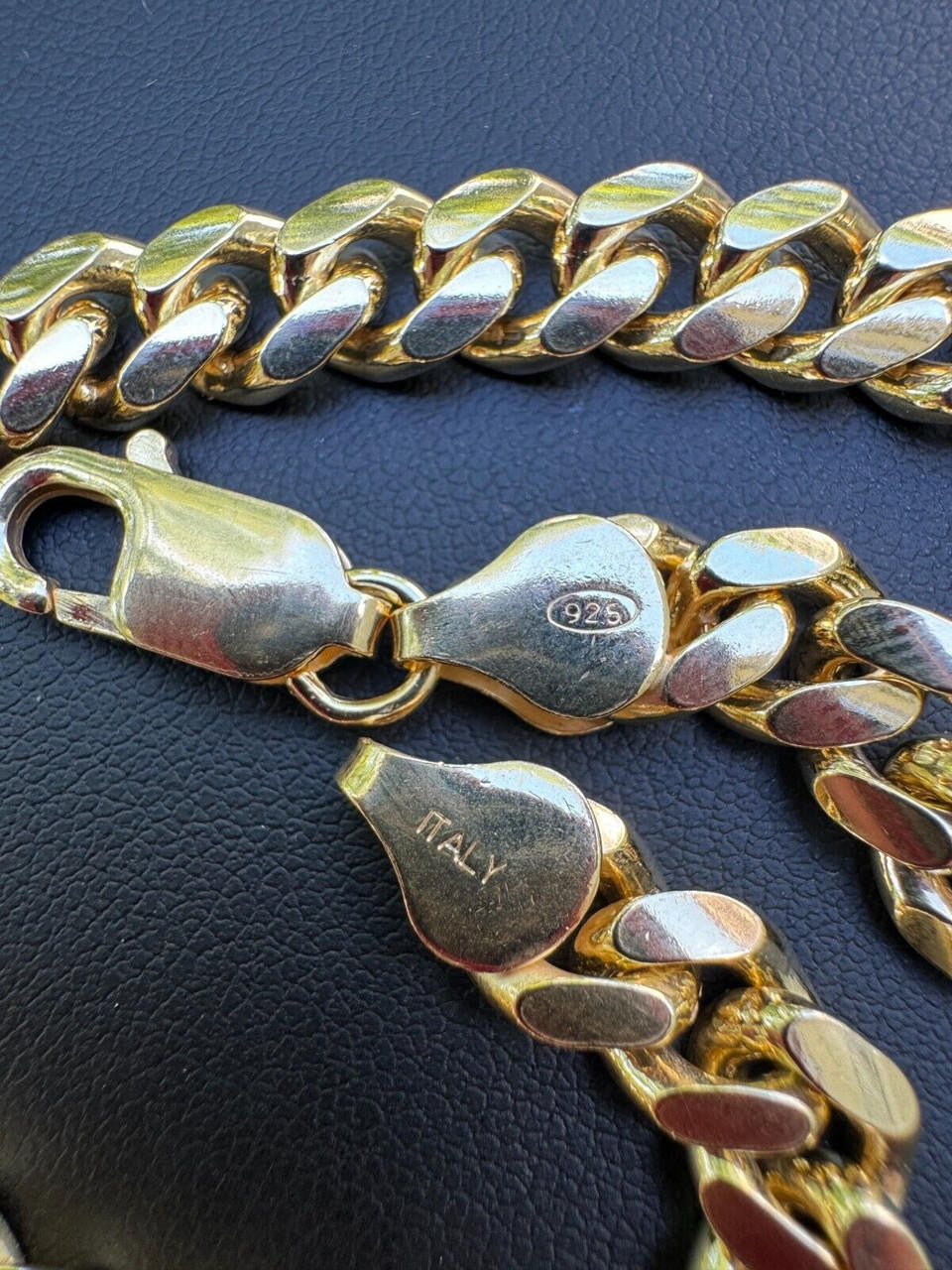 Miami Cuban Link Bracelet Lobster Clasp | 14k Gold Vermeil 925 Sterling Silver