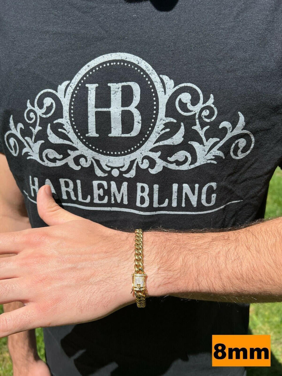 Miami Cuban Link Bracelet W. CZ Clasp | 14k Gold Plated Stainless Steel