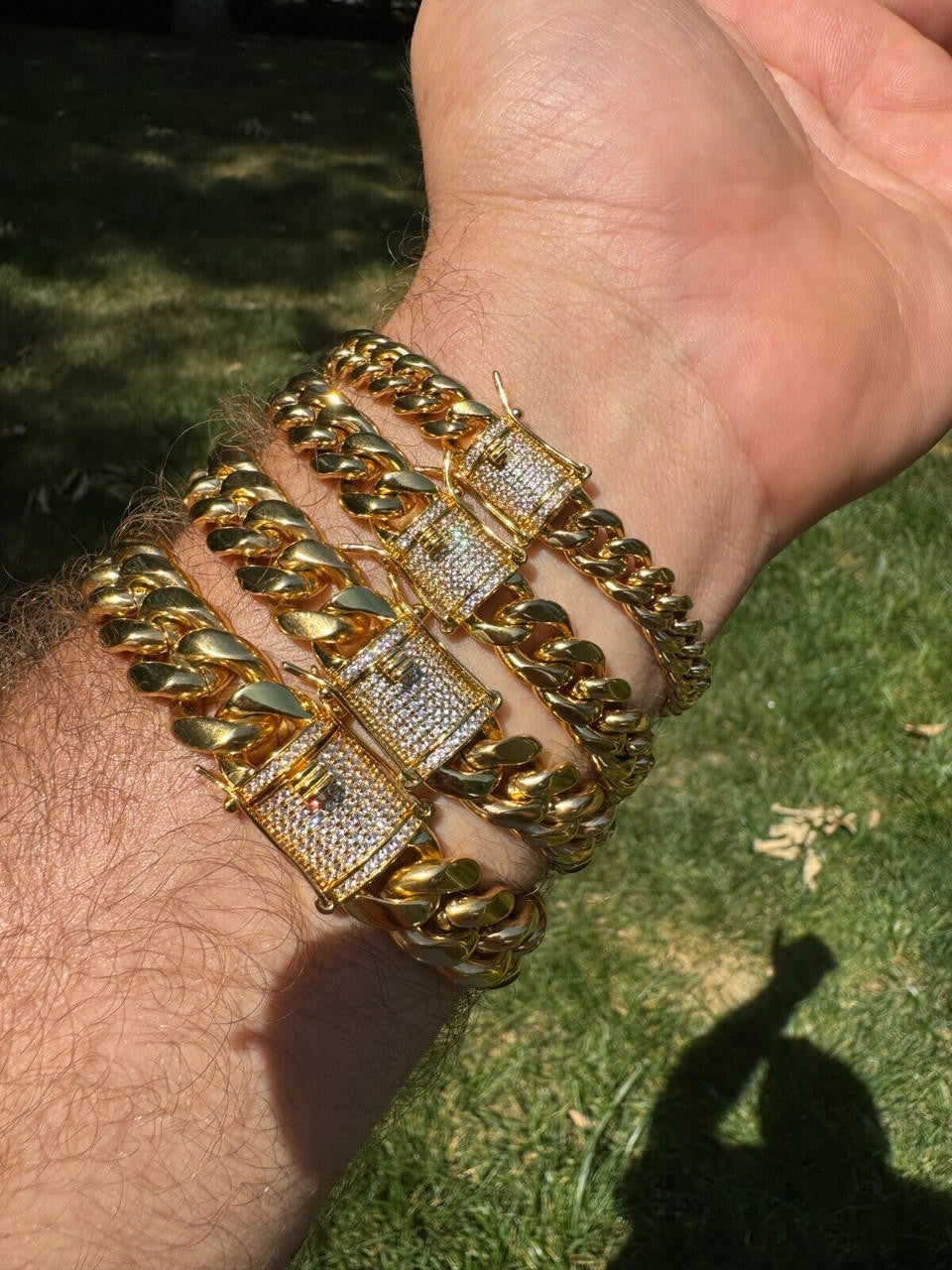 Miami Cuban Link Bracelet W. CZ Clasp | 18k Gold Plated Stainless Steel