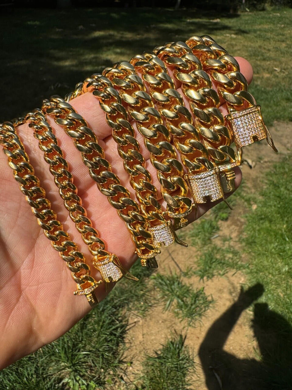 Miami Cuban Link Bracelet W. CZ Clasp | 18k Gold Plated Stainless Steel
