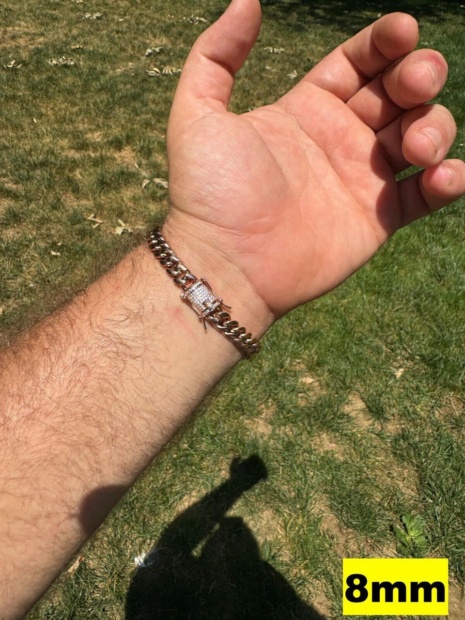 Miami Cuban Link Bracelet W. CZ Clasp | Rose Gold Plated Stainless Steel