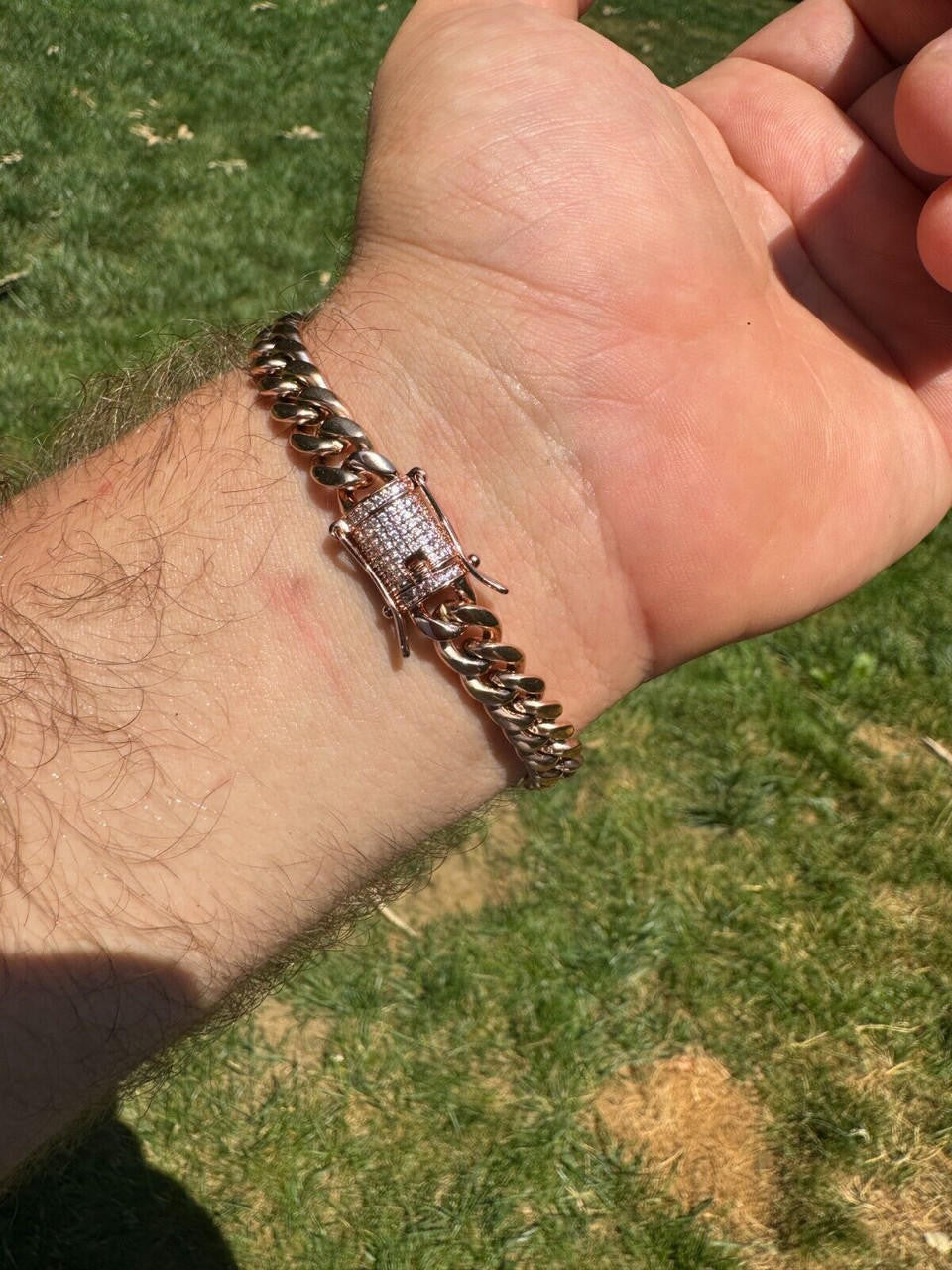 Miami Cuban Link Bracelet W. CZ Clasp | Rose Gold Plated Stainless Steel