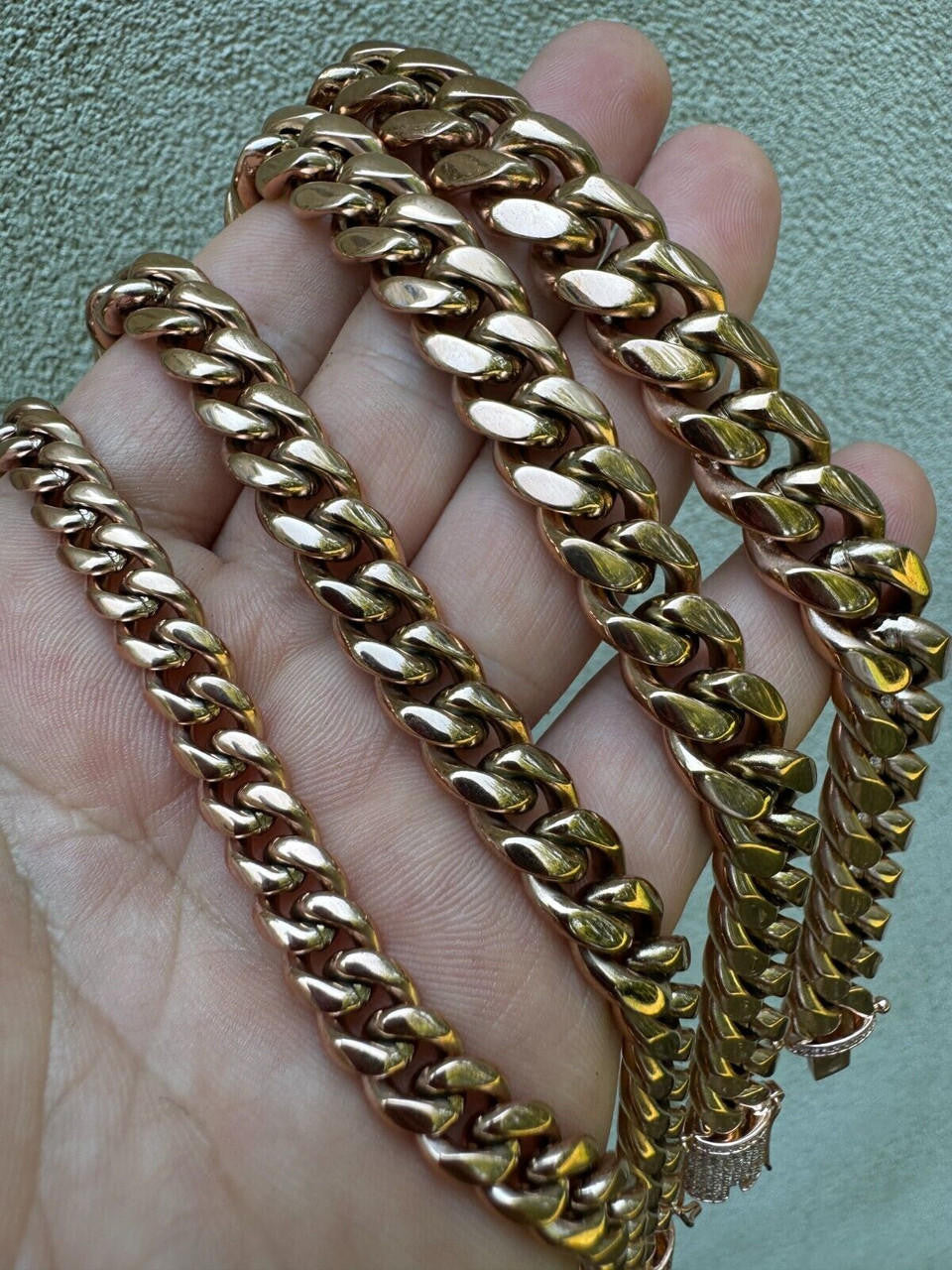 Miami Cuban Link Bracelet W. CZ Clasp | Rose Gold Plated Stainless Steel