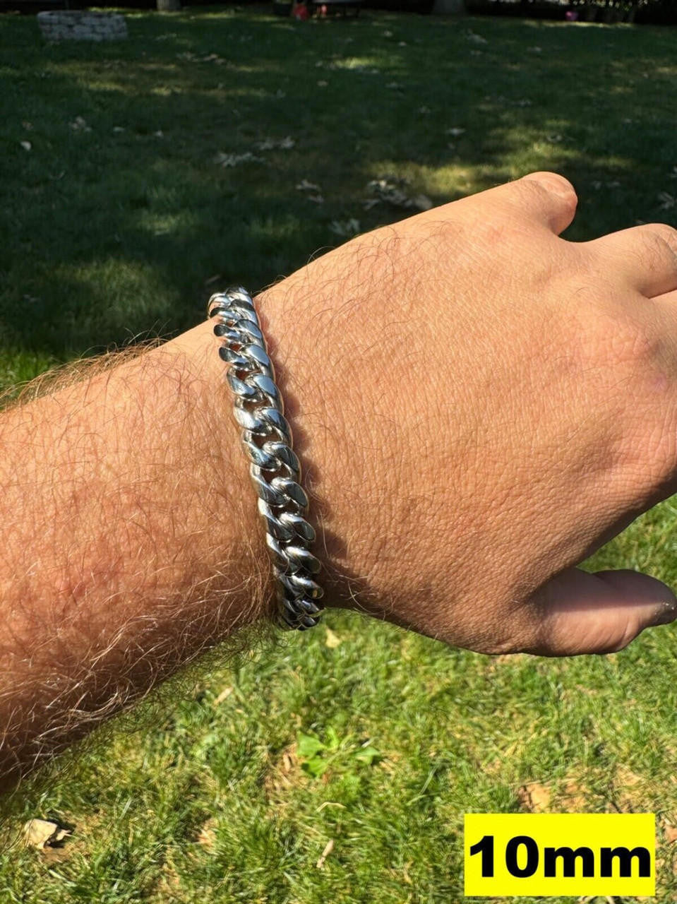 Miami Cuban Link Bracelet W. CZ Clasp | Stainless Steel W. 925 Silver Clasp
