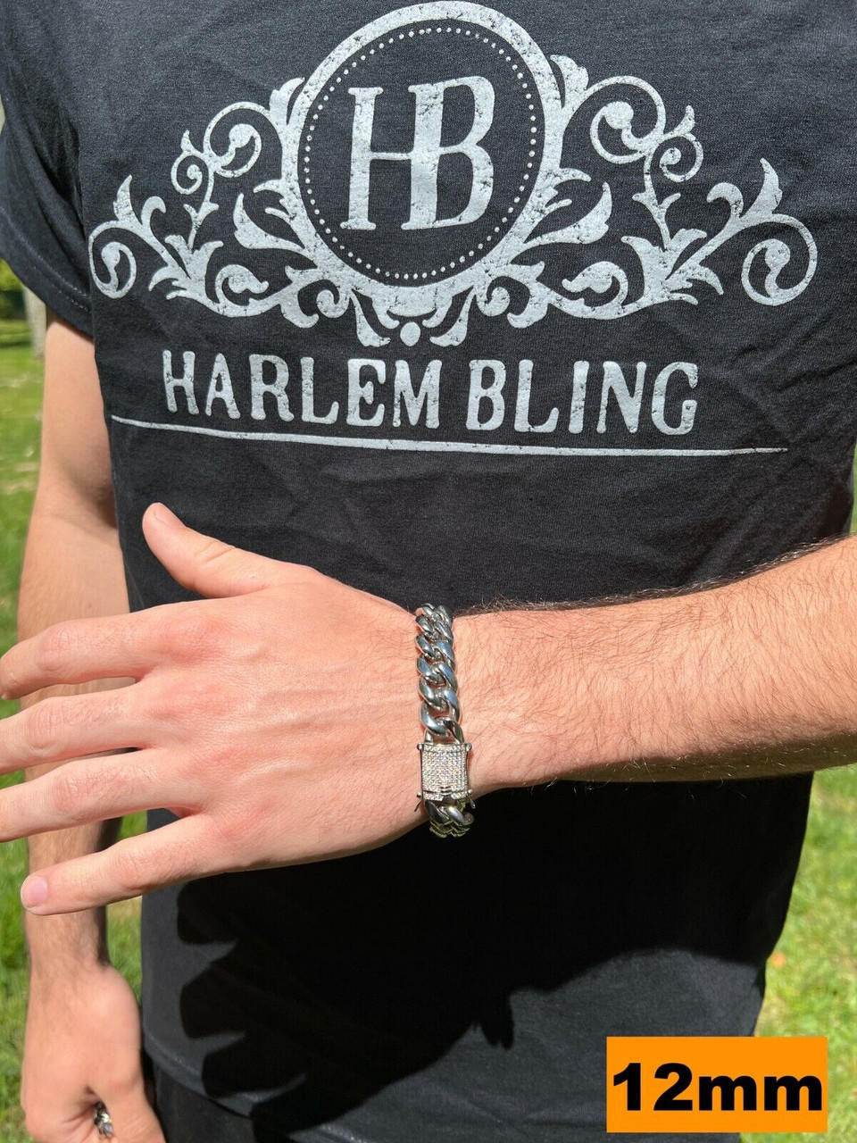 Miami Cuban Link Bracelet W. CZ Clasp | Stainless Steel W. 925 Silver Clasp