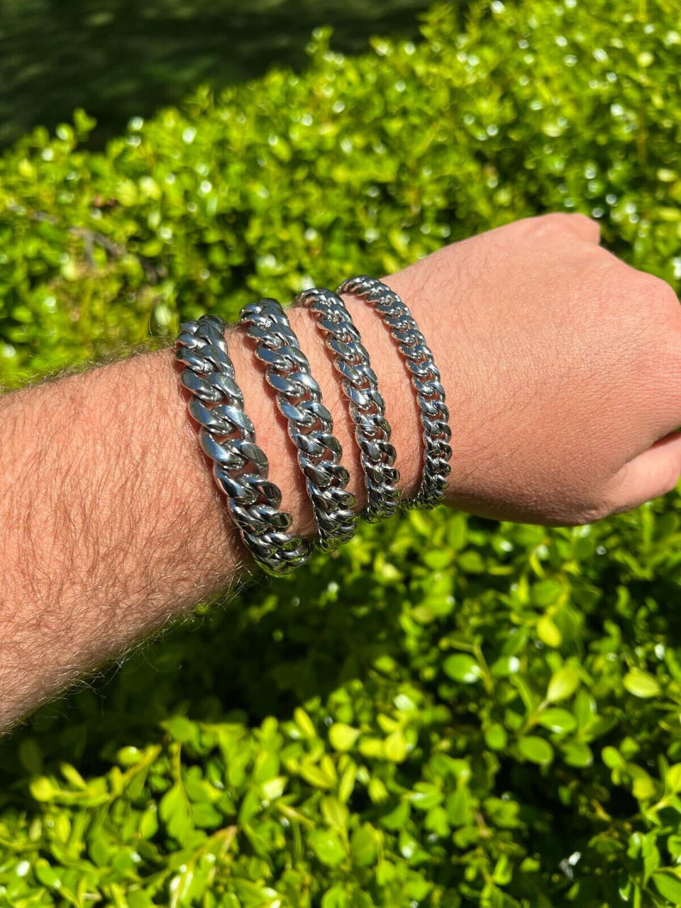 Miami Cuban Link Bracelet W. CZ Clasp | Stainless Steel W. 925 Silver Clasp