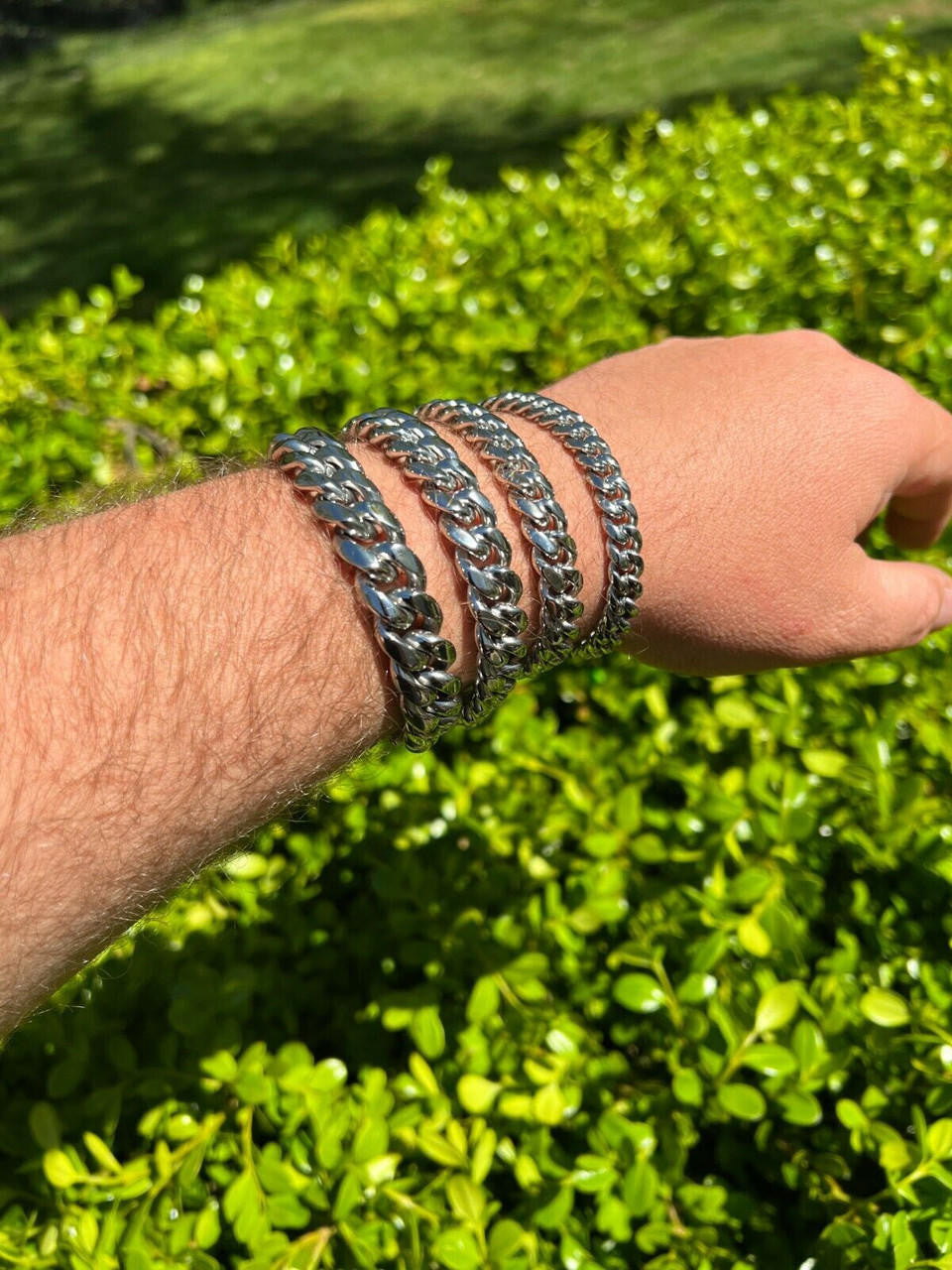Miami Cuban Link Bracelet W. CZ Clasp | Stainless Steel W. 925 Silver Clasp