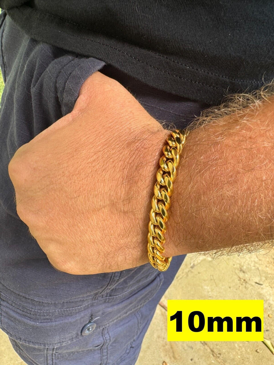 Miami Cuban Link Bracelet | 18k Yellow Gold Plated Stainless Steel