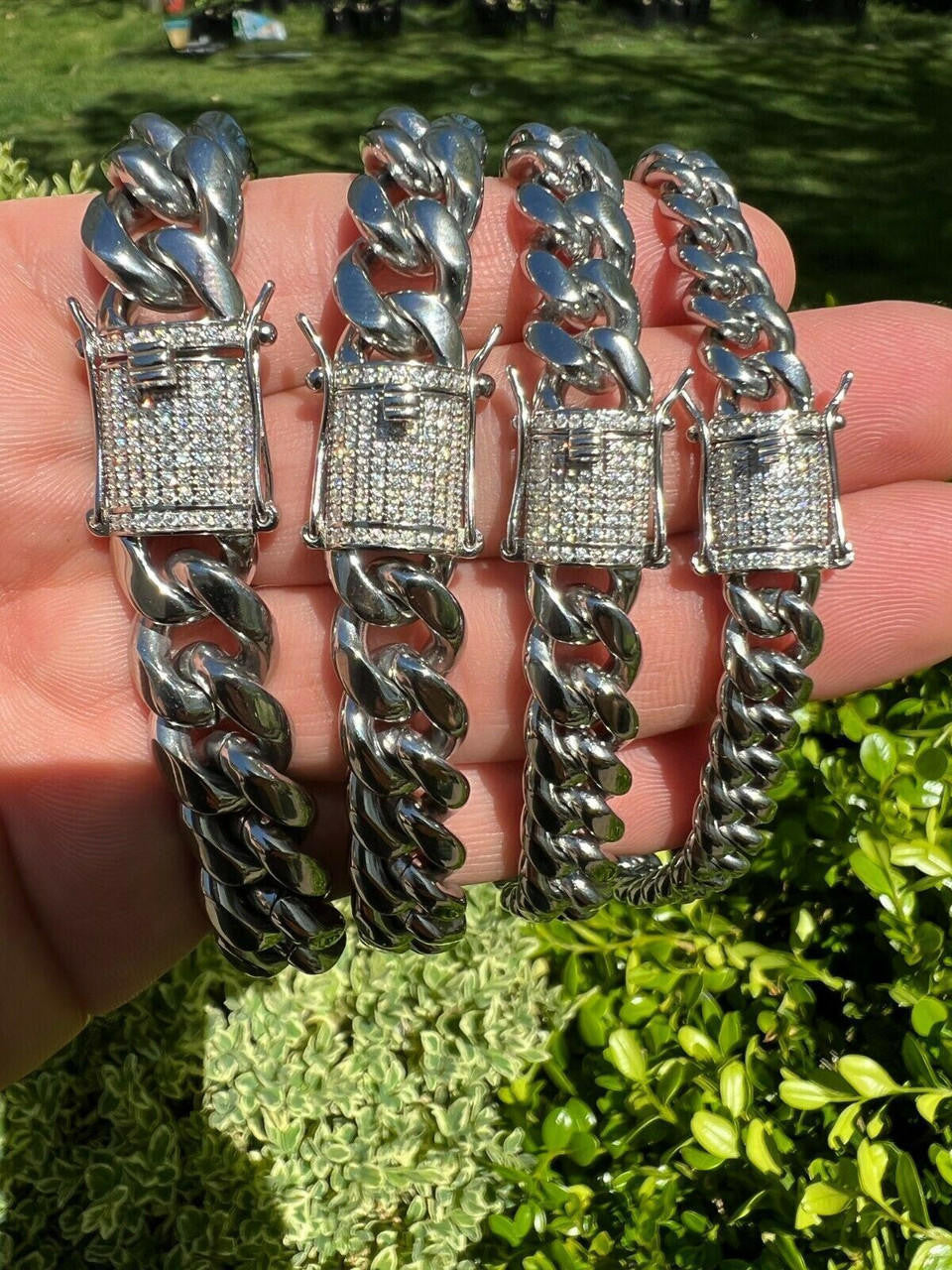 Miami Cuban Link Chain Necklace W. CZ Clasp | Stainless Steel W. 925 Silver Clasp