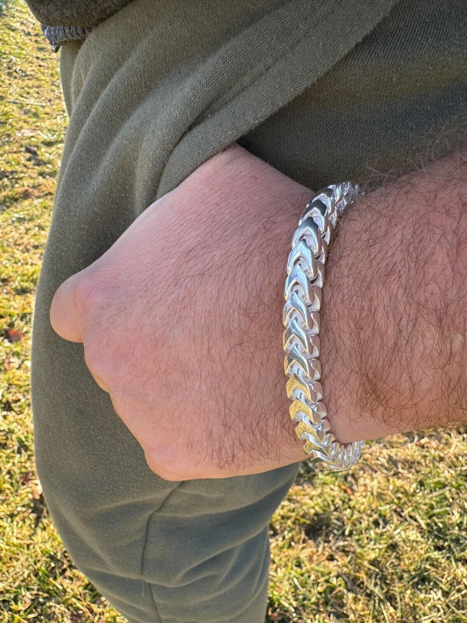 Modern Franco Link Bracelet W. Box Lock | 925 Sterling Silver