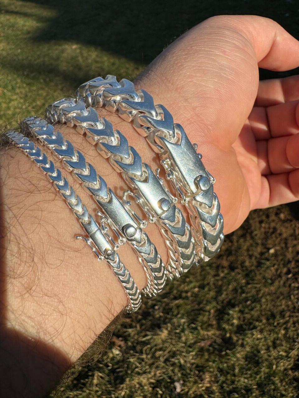 Modern Franco Link Bracelet W. Box Lock | 925 Sterling Silver