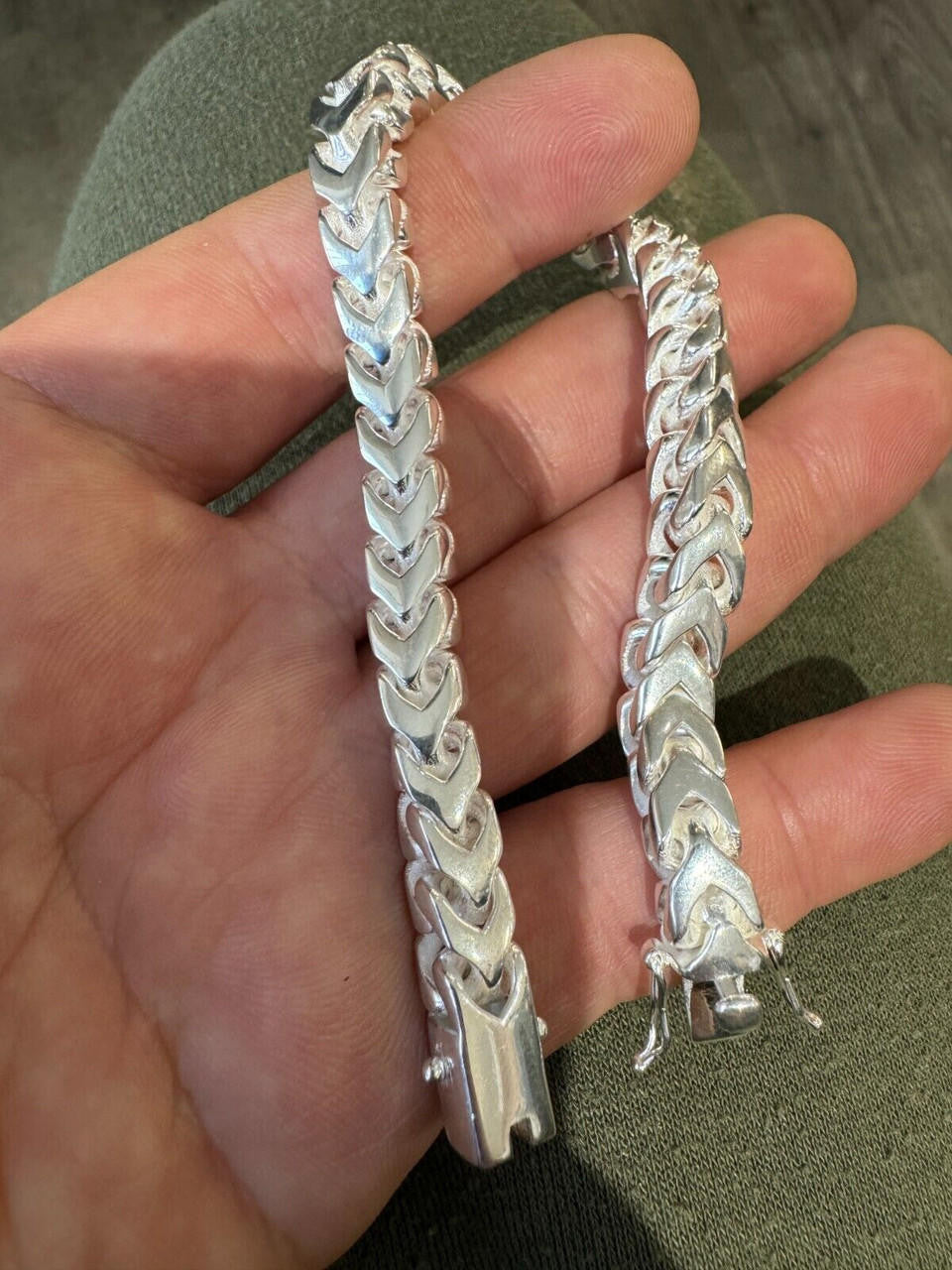 Modern Franco Link Bracelet W. Box Lock | 925 Sterling Silver
