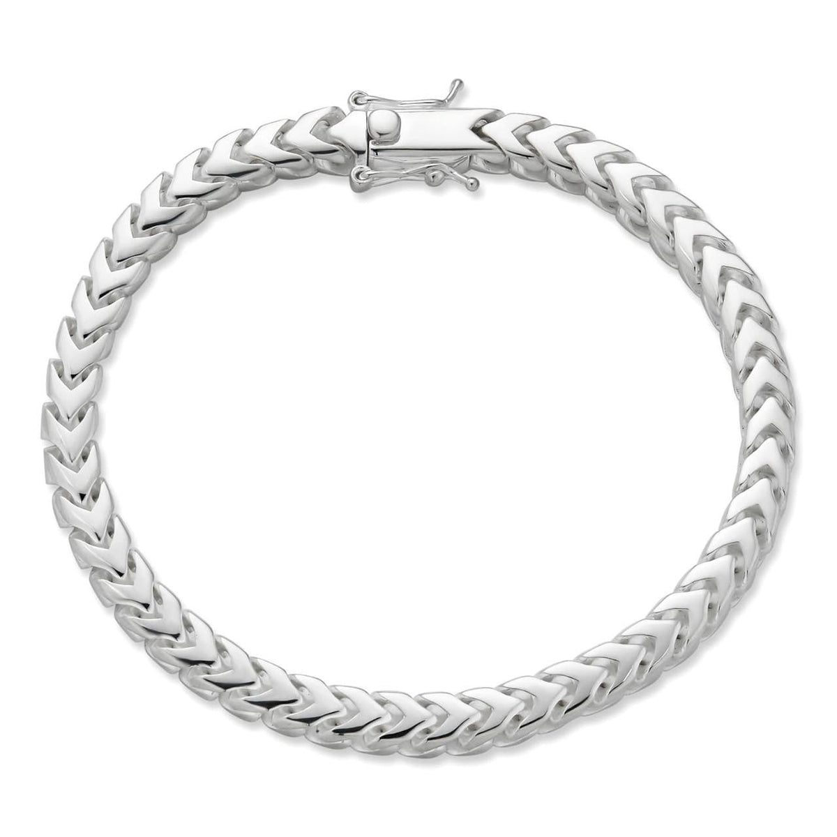 Modern Franco Link Bracelet W. Box Lock | 925 Sterling Silver