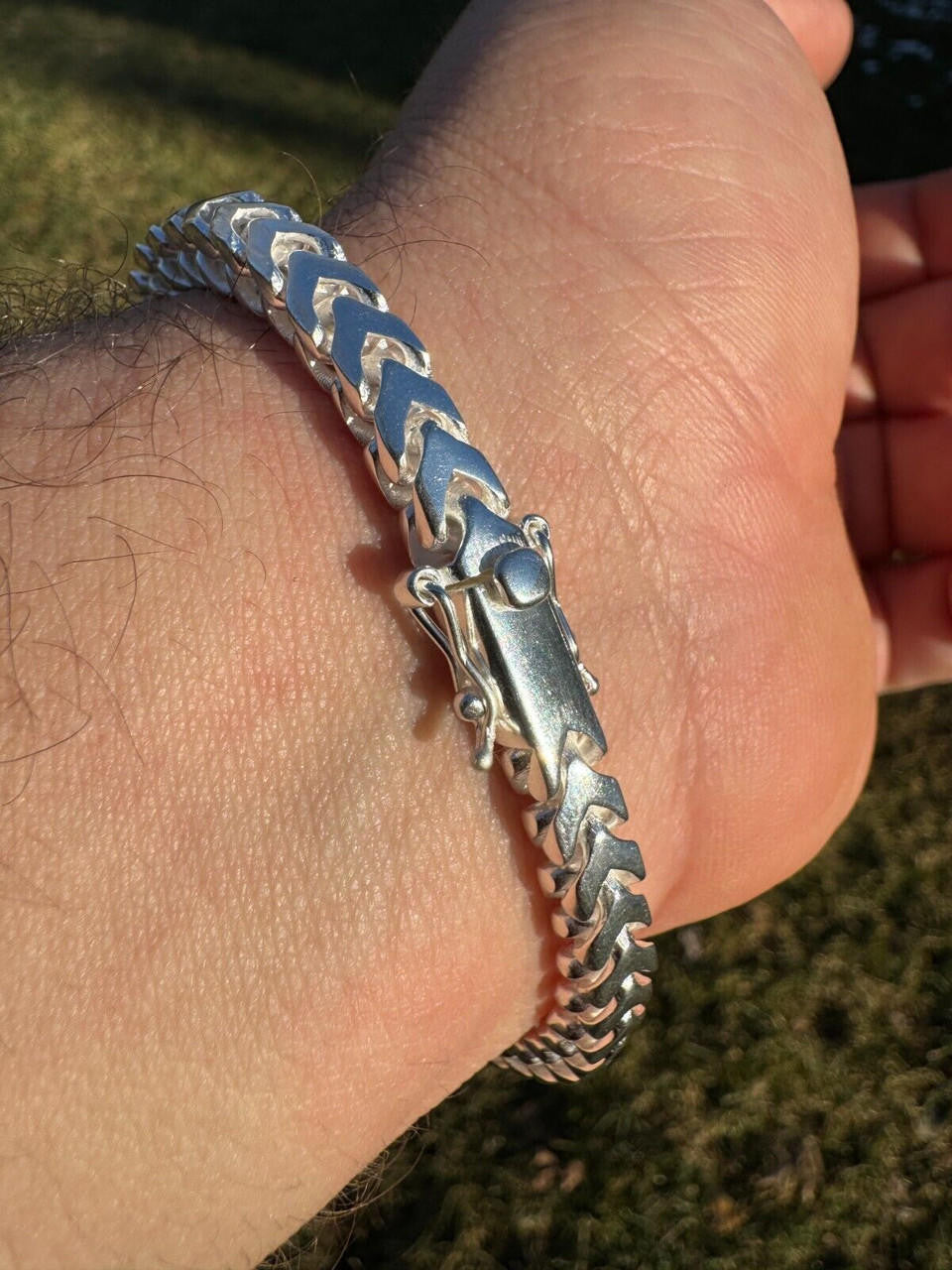 Modern Franco Link Bracelet W. Box Lock | 925 Sterling Silver