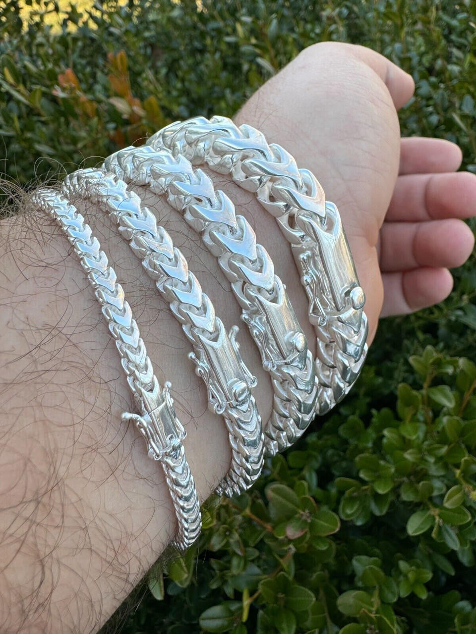 Modern Franco Link Bracelet W. Box Lock | 925 Sterling Silver