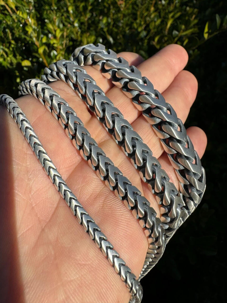 Modern Franco Link Bracelet W. Box Lock | 925 Sterling Silver Oxidized Gunmetal