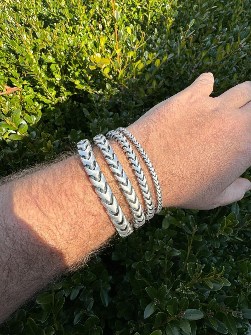 Modern Franco Link Bracelet W. Box Lock | 925 Sterling Silver Oxidized Gunmetal