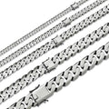 Modern Miami Cuban Link Chain Necklace Or Bracelet | 925 Sterling Silver Oxidized Gunmetal Finish