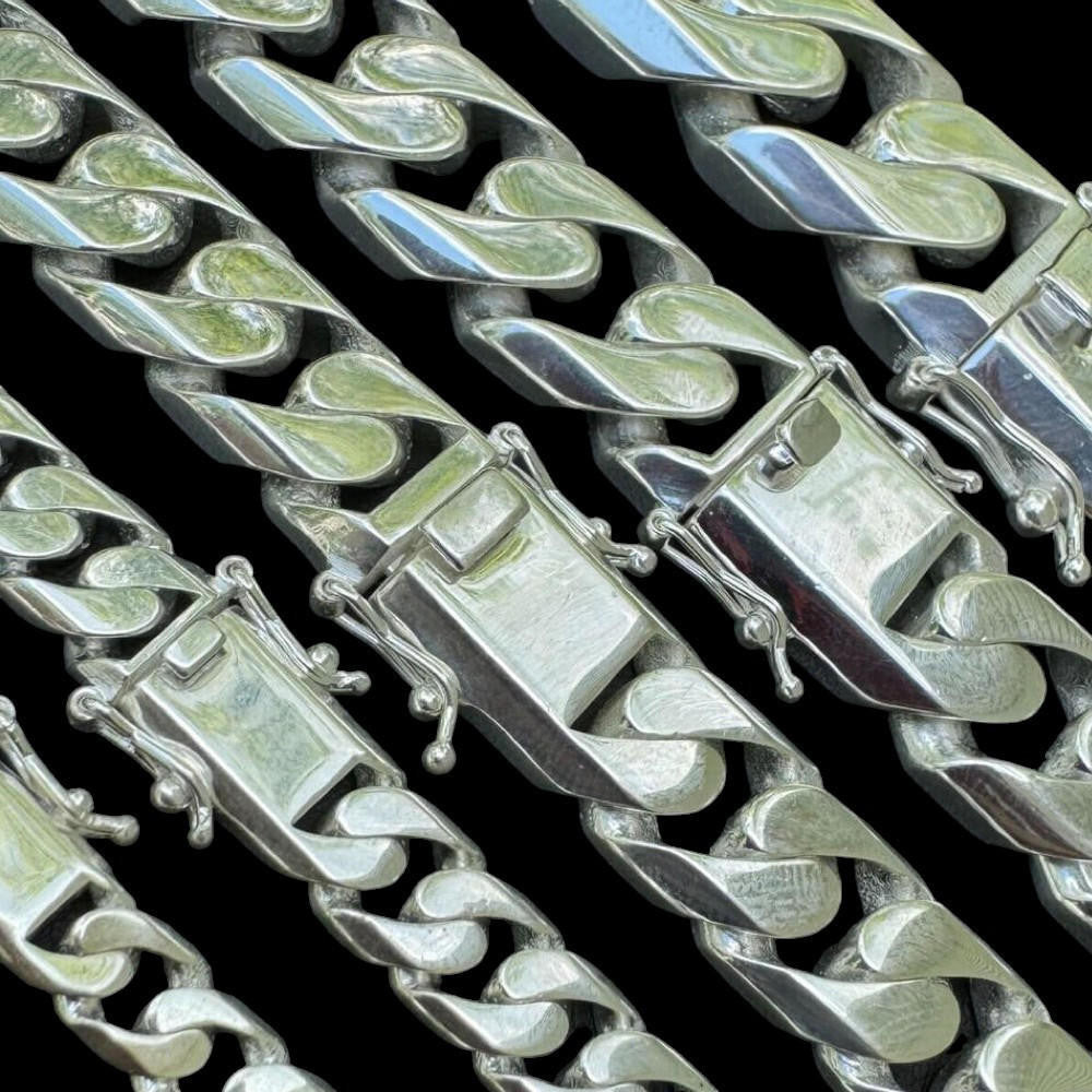 Modern Miami Cuban Link Chain Necklace Or Bracelet | High Polished 925 Sterling Silver