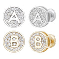 Moissanite A-Z Initial Letter Earrings | 14k Gold Vermeil Or 925 Silver