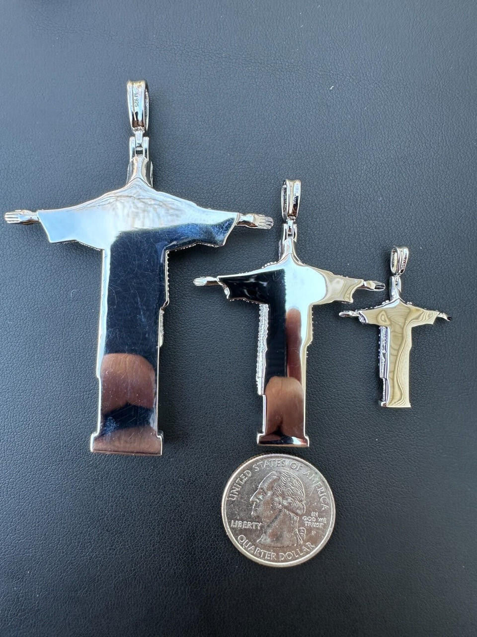 Moissanite Christ The Redeemer Pendant | 925 Silver