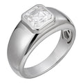 Moissanite Classic Big Rock Asscher Cut Ring | 925 Silver