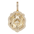Moissanite Custom Lion Pendant | 14k Gold Vermeil 925 Silver