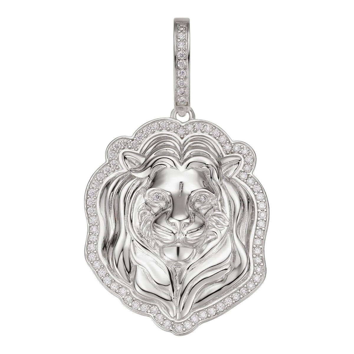 Moissanite Custom Lion Pendant | 925 Silver