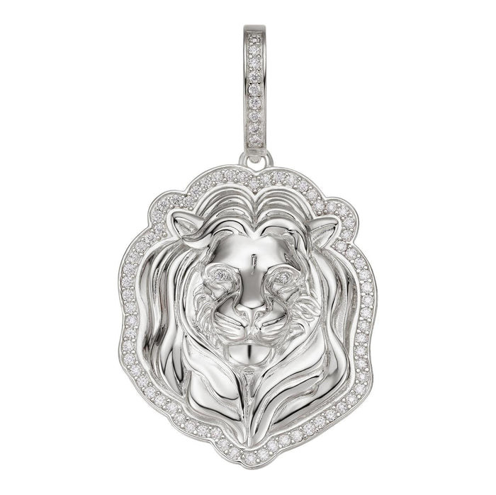 Moissanite Custom Lion Pendant | 925 Silver