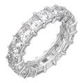 Moissanite Full Eternity Princess Cut (Square) Band Wedding Ring | 925 Silver