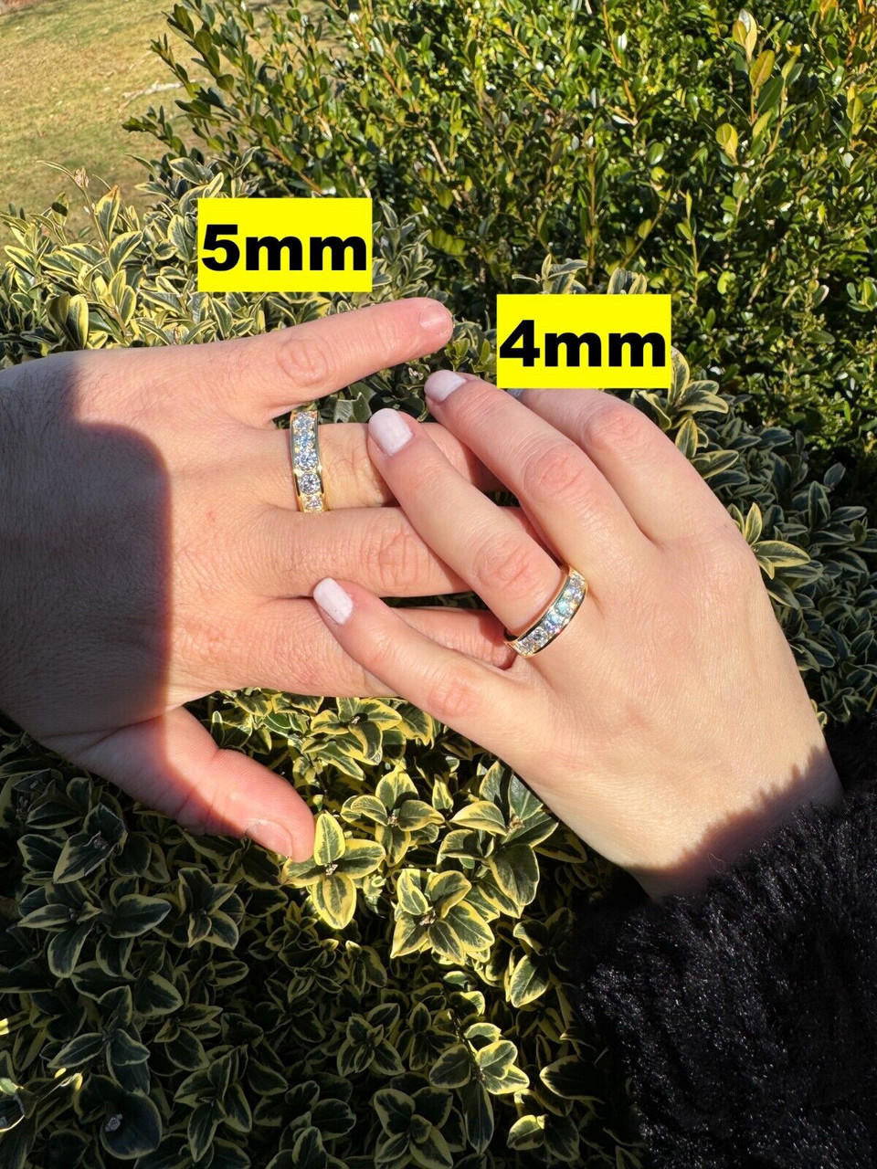 Moissanite Half Eternity Channel Set Wedding Band Ring | 14k Gold Vermeil 925 Silver