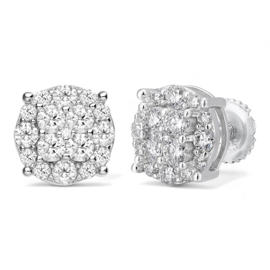 Moissanite Iced Out Culture Earrings | 925 Silver