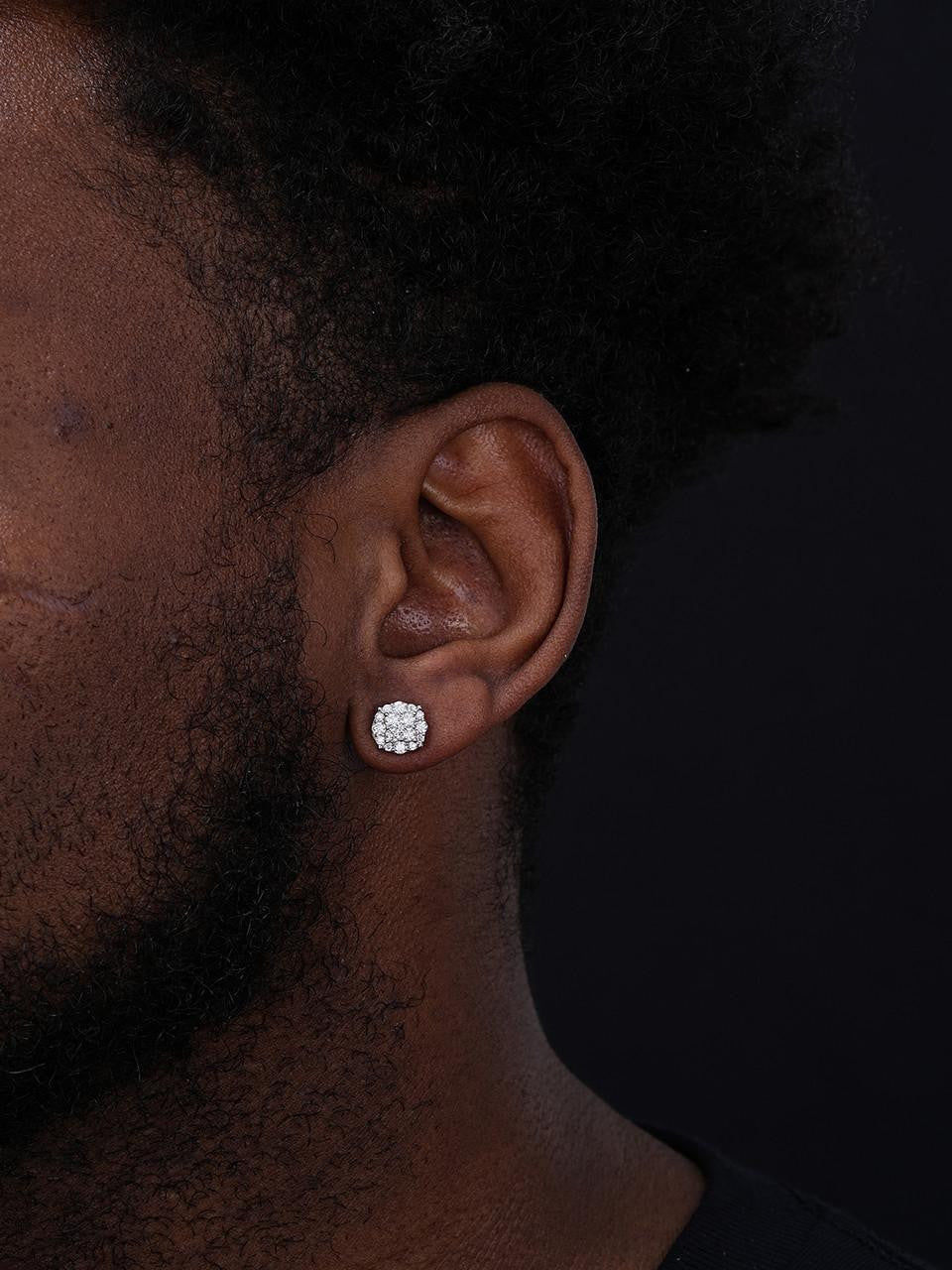 Moissanite Iced Out Culture Earrings | 925 Silver