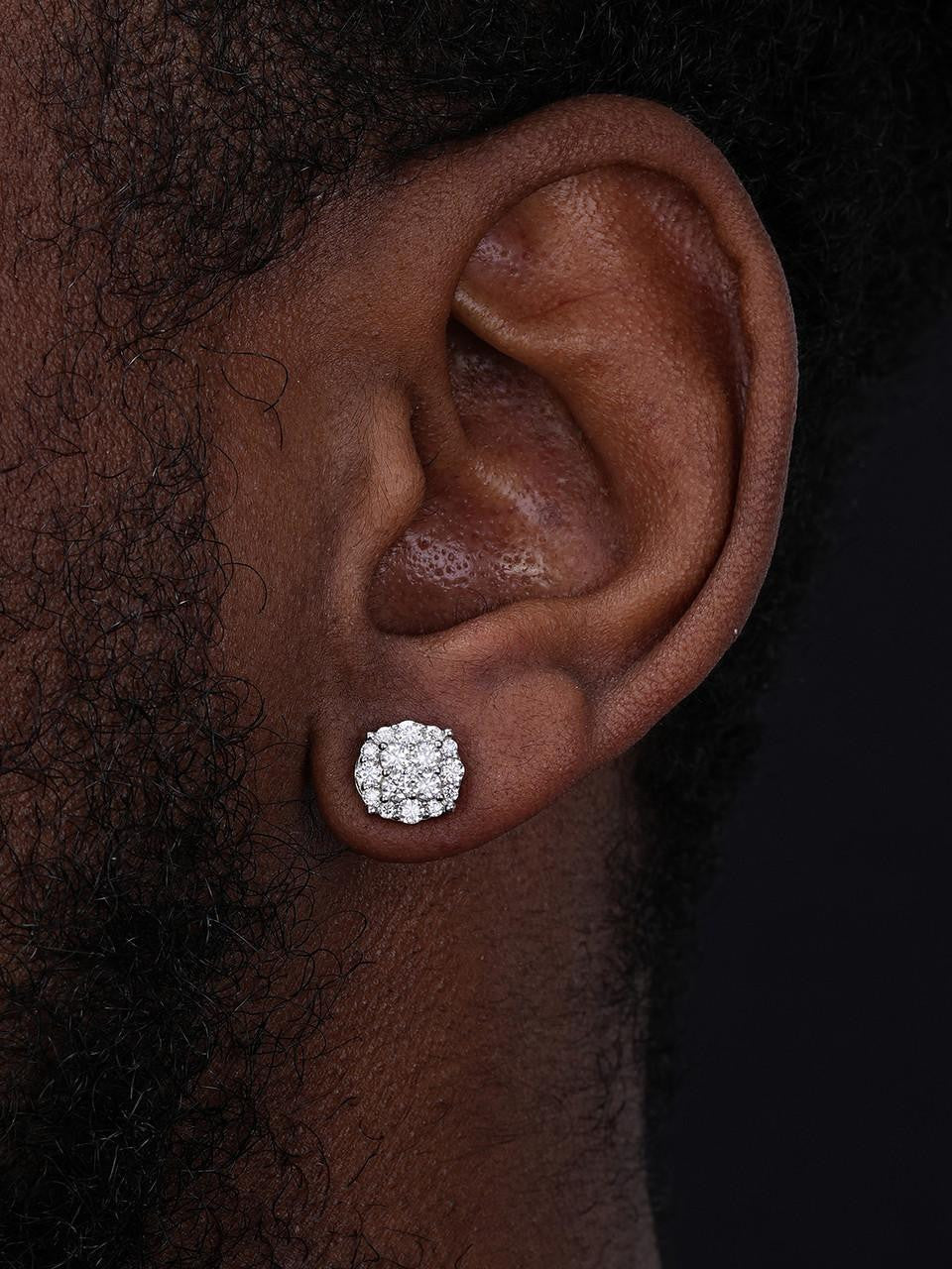 Moissanite Iced Out Culture Earrings | 925 Silver