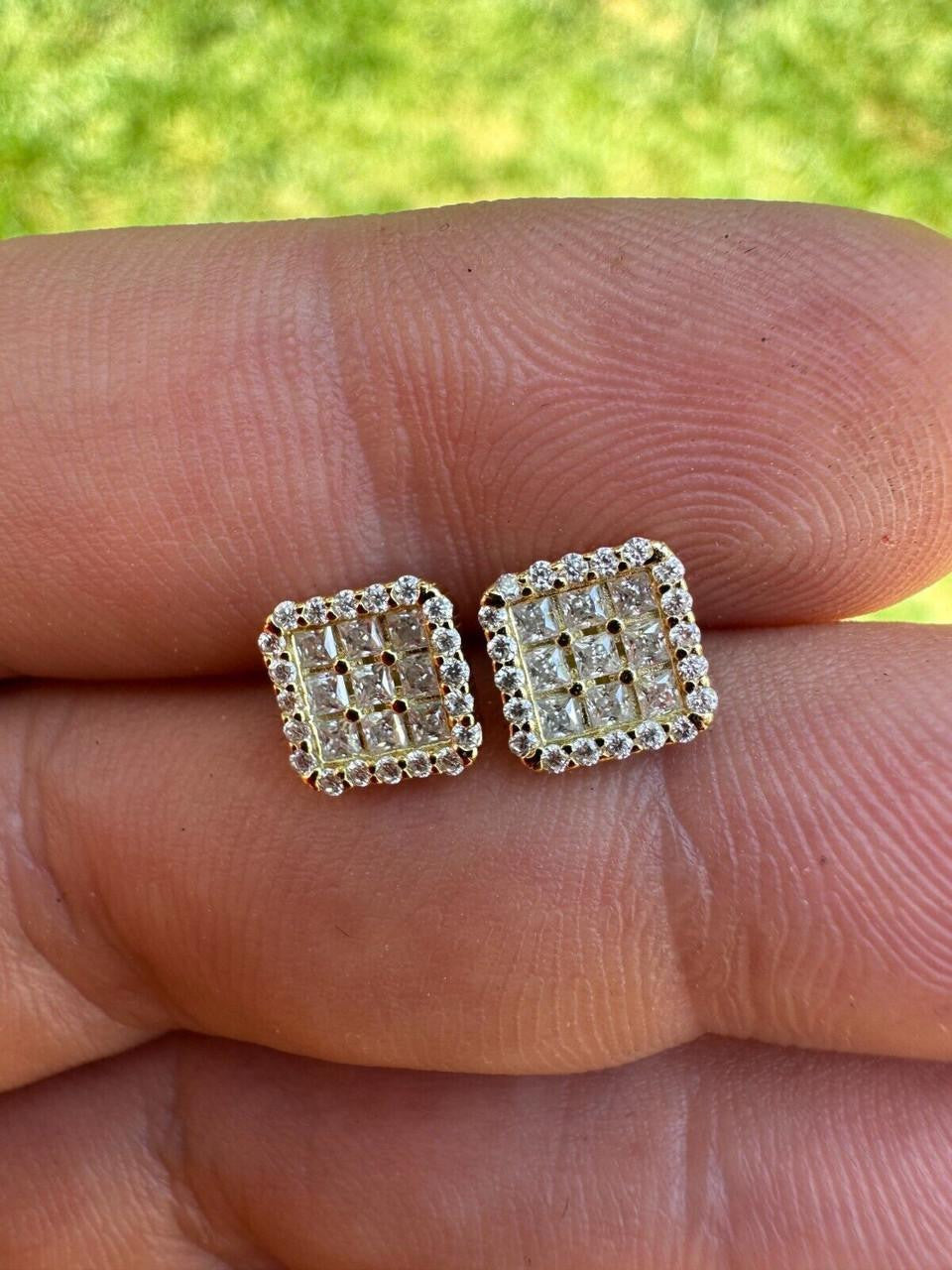 Moissanite Northern Ice Cartel Iced Out Earrings | 14k Gold Vermeil 925 Silver